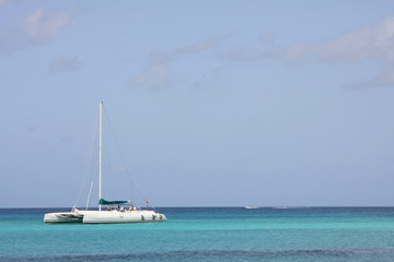 Fototapeta premium Catamaran in caribbean sea