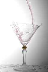 liquid in cocktail glass