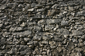 Solid stone wall