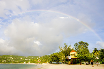 rainbow over Grand Anse Bay; Grenada