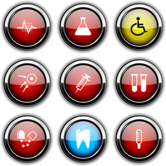 Medical icons.
