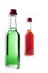 MiniBar bottles with alcohol