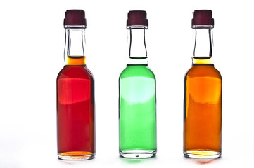 MiniBar bottles with alcohol