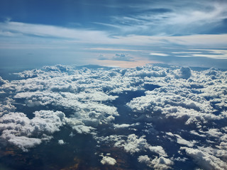 Naklejka premium view from an airplane window