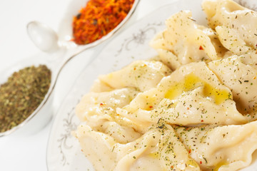 Ravioli with spicy herbs and butter