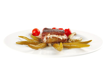 roast meat in cheese