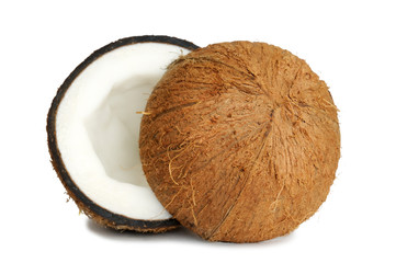 two halfs of coconut