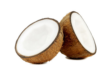 two halfs of coconut