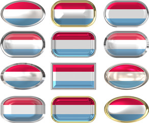 12 buttons of the Flag of Luxemburg