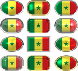 twelve buttons of the Flag of Senegal