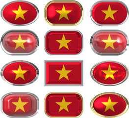 twelve buttons of the Flag of Vietnam