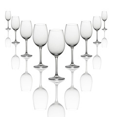 empty wine glasses