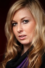 Fototapeta premium Portrait junge blonde Frau