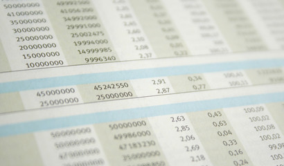 numbers in columns