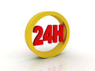 24H icon for menu or bar
