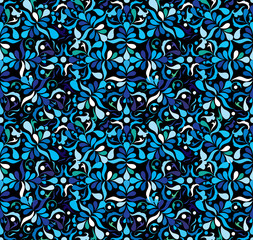 Blue seamless patten, part 2, vector illustration