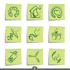 Post it icon series 2 - ecology