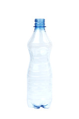 empty bottle of water isolated on white
