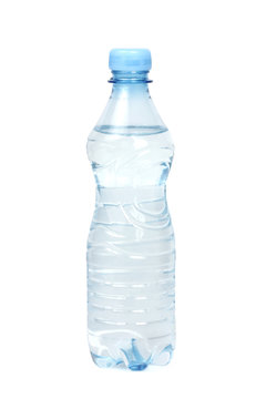 bottle with water isolated on white