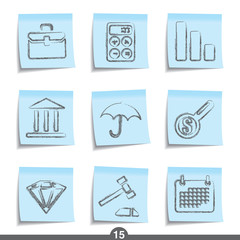 Post it icon series 15 - finance