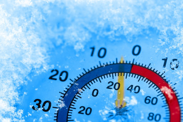 Frozen thermometer