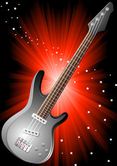 Plakat Vector background with guitar