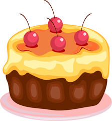 cake with slice removed