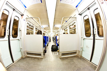 Naklejka premium train compartment