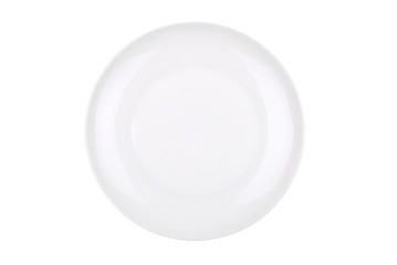 white dish isolated on white