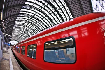 Photo sur Plexiglas Gare train entrant en gare