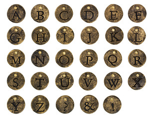 Alphabet Stone Charms