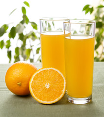 juice glasses orange