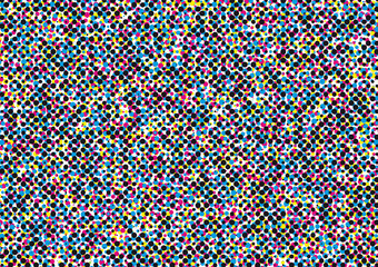 cmyk dot pattern, four color print raster, vector - 21580360
