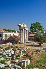 Poster Ruins in Plaka area, Athens © sborisov