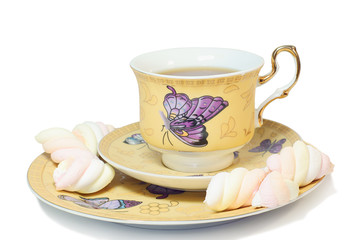 Tea with marshmallow