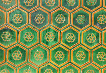 forbidden city wall tiles pattern © gringos