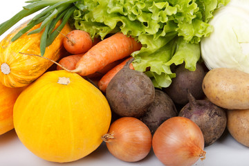 Still-life with fresh vegetables