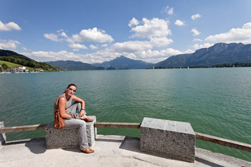 Woman at the Mondsee in Upper Austria