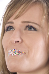 looking up lips sprinkles