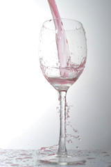 liquid in  wineglass