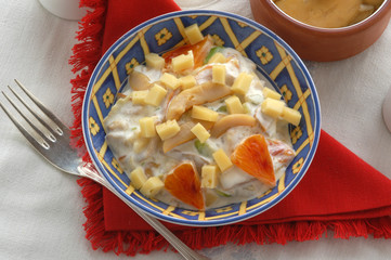 Porcini formaggio e arance - Antipasti