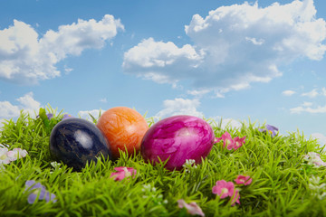 Bunte Eier zum Osterfest