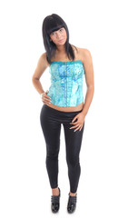 Cute young girl isolated