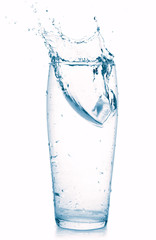 splash in water glass