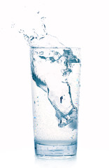splash in water glass