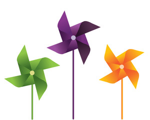 Obraz premium colorful windmill vector