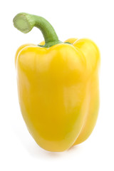 Yellow sweet pepper on a white background