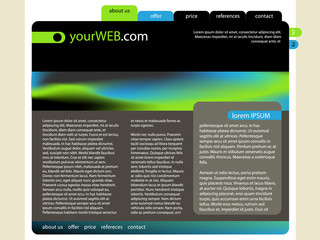 web design with blur