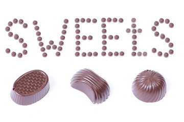 Delicious  chocolate pralines.