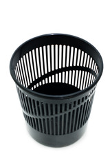 Basket for garbage isolated on white background